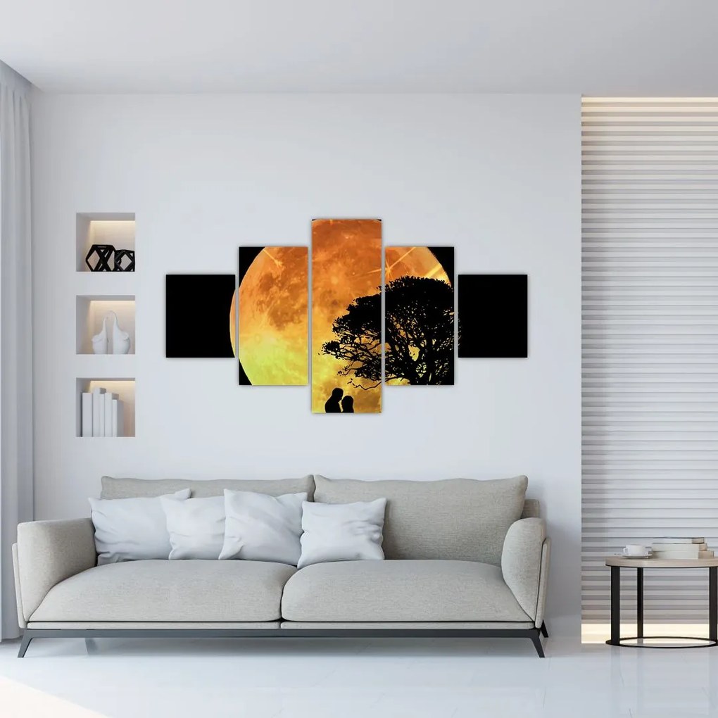 Obraz cieni w świetle księżyca (125x70 cm)