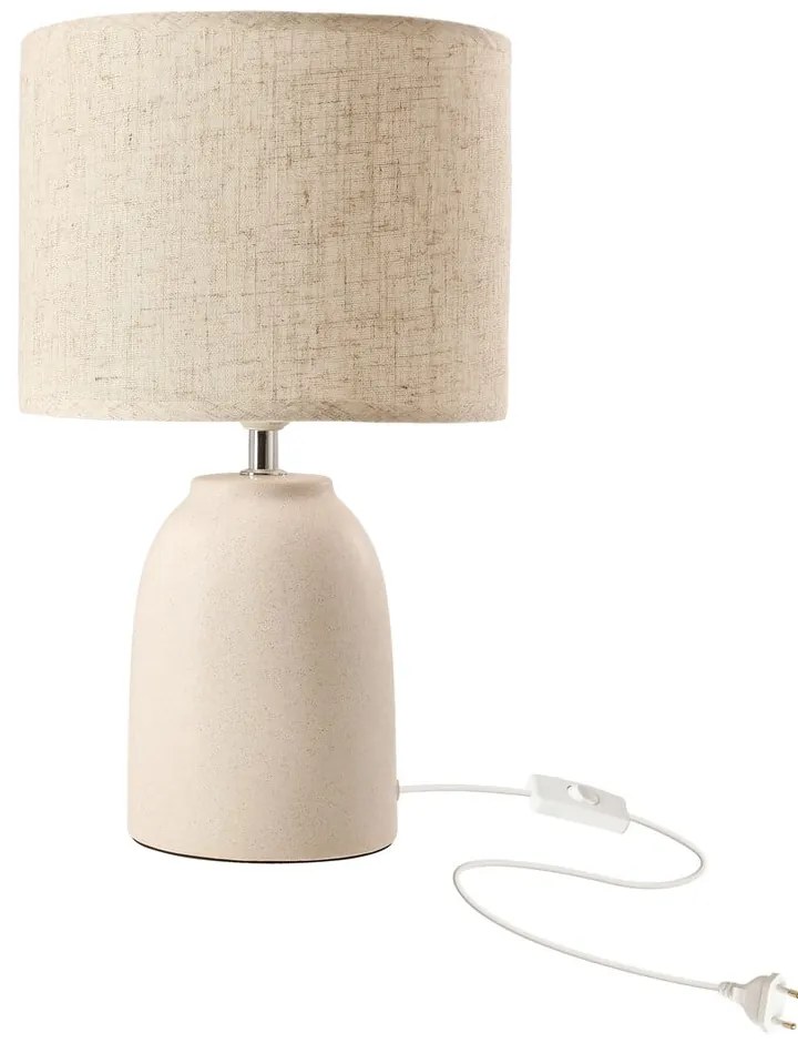 Lampa stołowa z tekstylnym kloszem (wysokość 39 cm) Tafla – Candellux Lighting