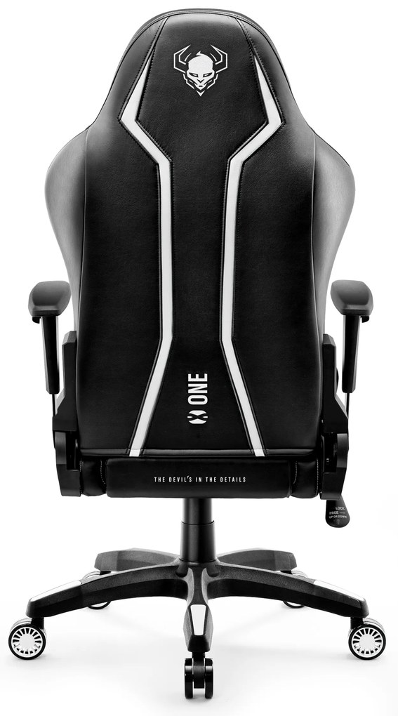 Fotel gamingowy Diablo X-One 2.0 Normal Size, czarno-biały