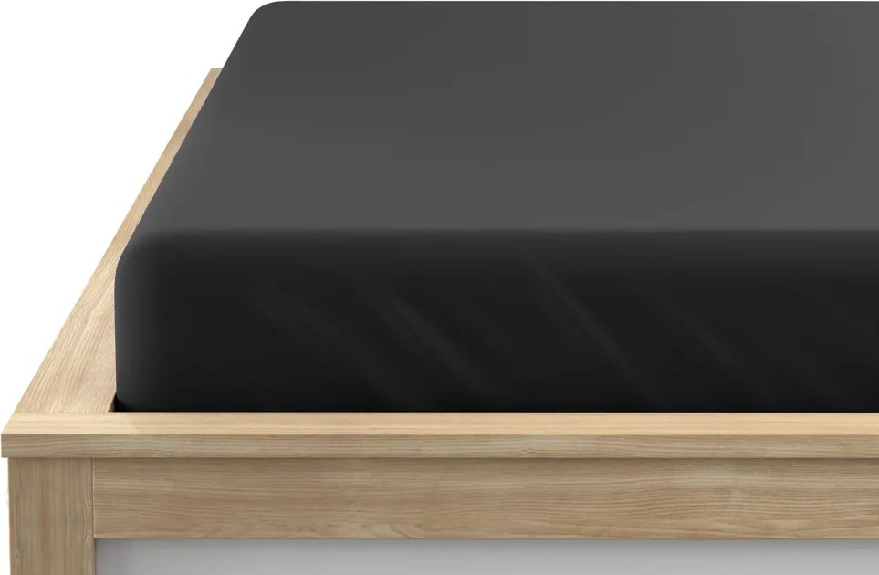 PrzytulneMieszkanie.pl Prześcieradło jersey HIGHFIT czarne 200 x 220 cm