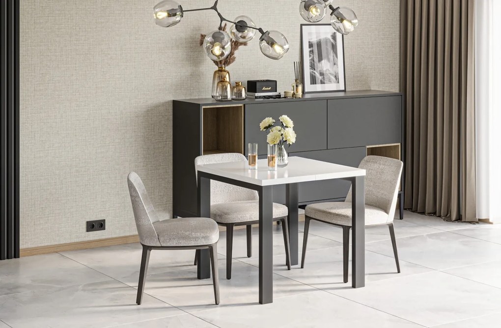 Nowoczesny stół do jadalni Garant biały połysk