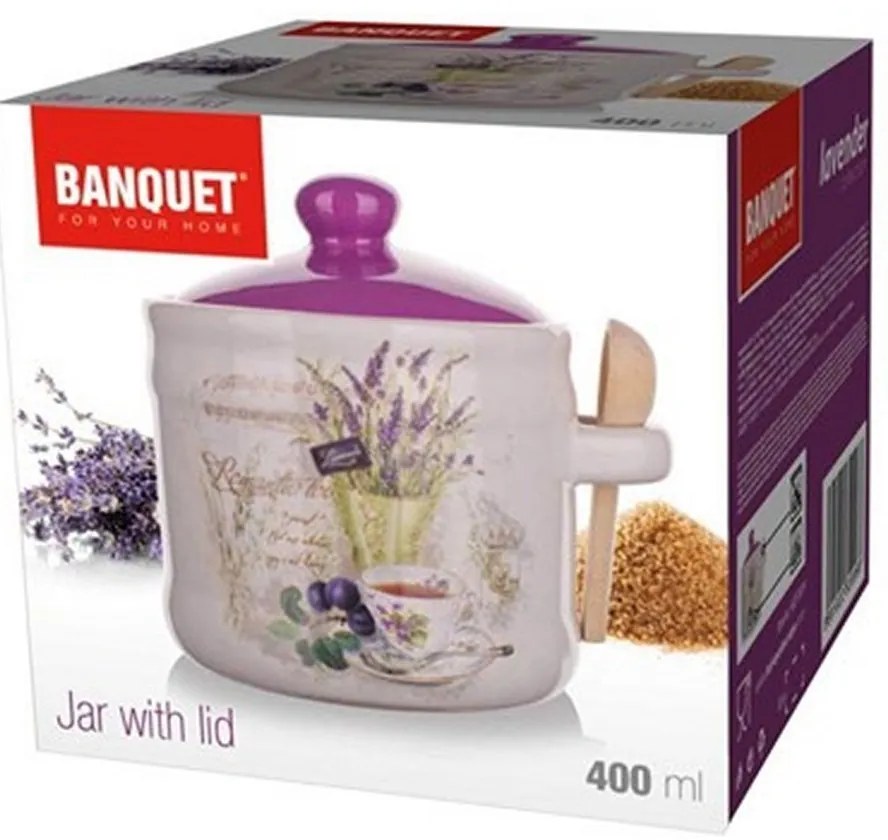 Banquet LAVENDER pojemnik z łyżeczką