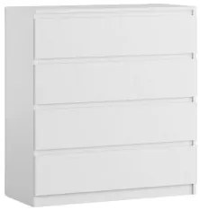 Komoda BASIC 4 szuflady – Biała | 90x97x40 cm