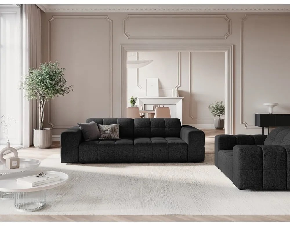 Antracytowa sofa 204 cm Chicago – Cosmopolitan Design