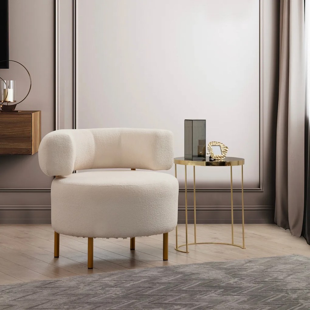 Fotel River Round White