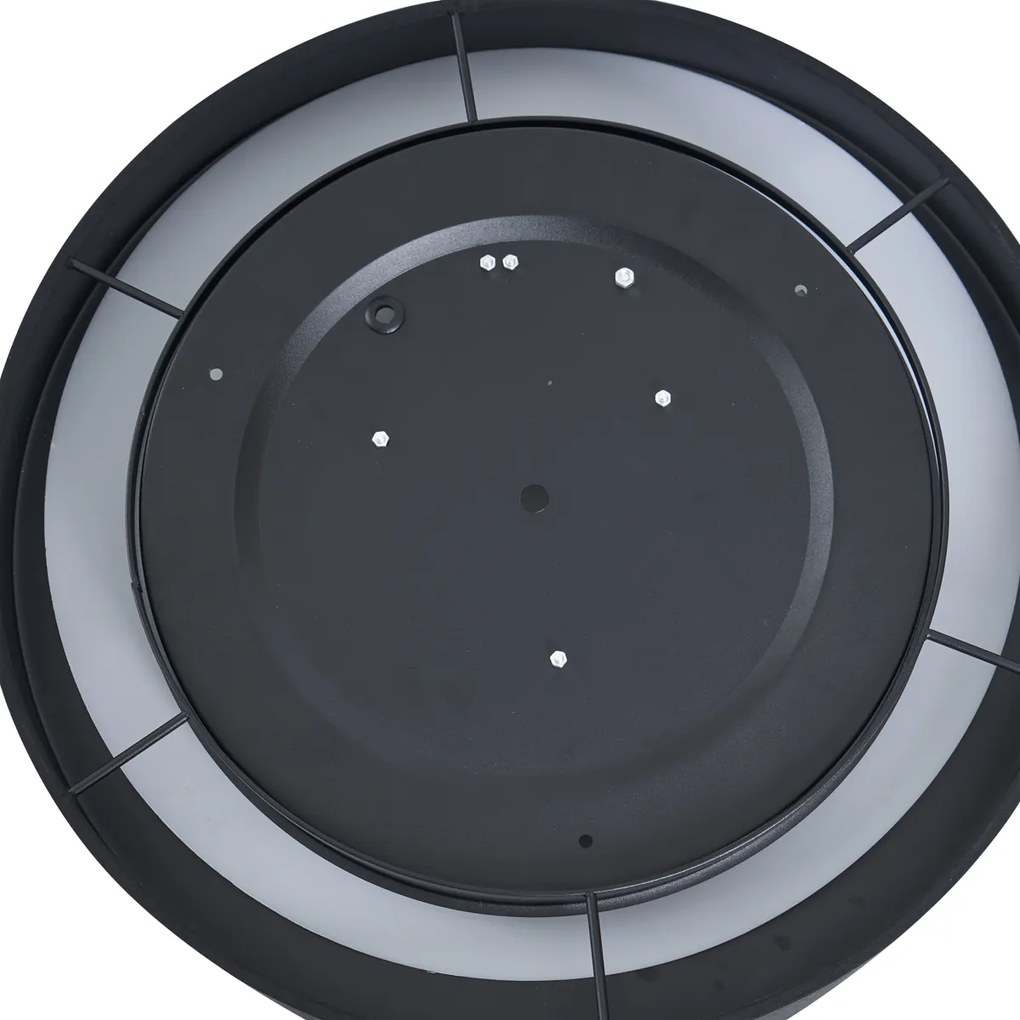 Nowoczesna lampa sufitowa czarna transparentna 40 cm z LED z 3-stopniową regulacją ściemniania - Sue