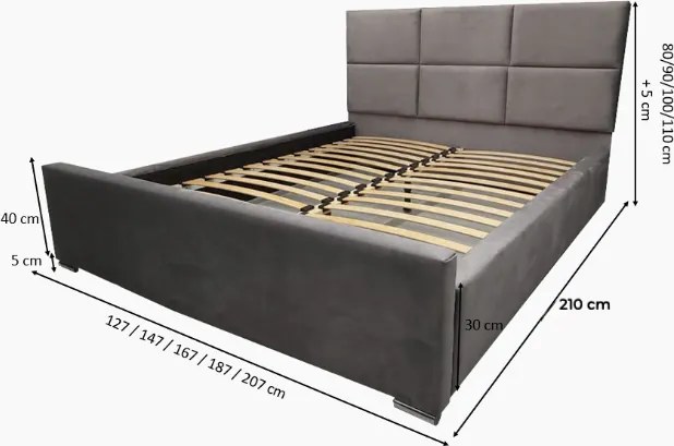 Łóżko sypialniane FOX2 SLIM - 200x200