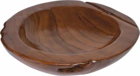 Misa dekoracyjna z drewna tekowego 40 cm ręcznie robiona