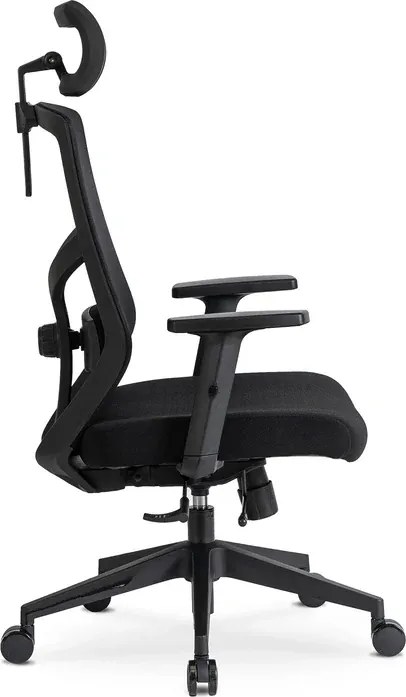 Fotel Biurowy Ergonomiczny Obrotowy BENTO Czarny Nowoczesny