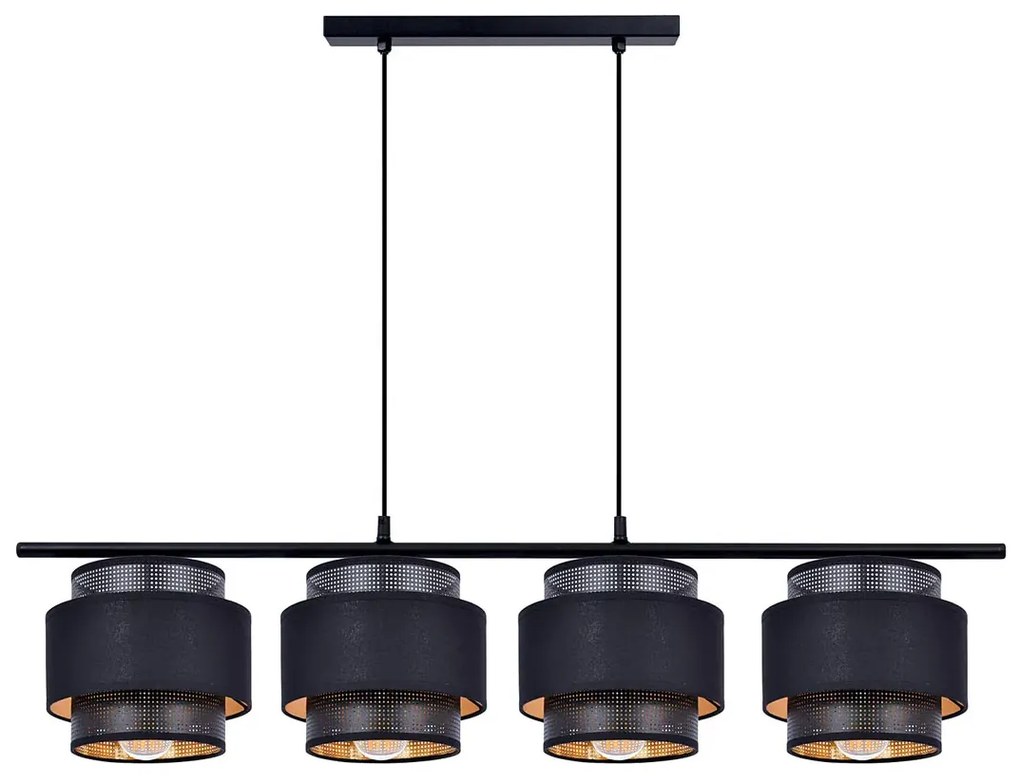 Duża lampa wisząca nad stół z 4 abażurami na listwie - 6X A515 L7-D54