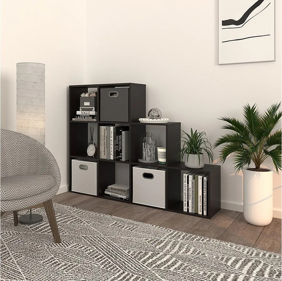 Półka na schody czarny 142.4x29x107.8