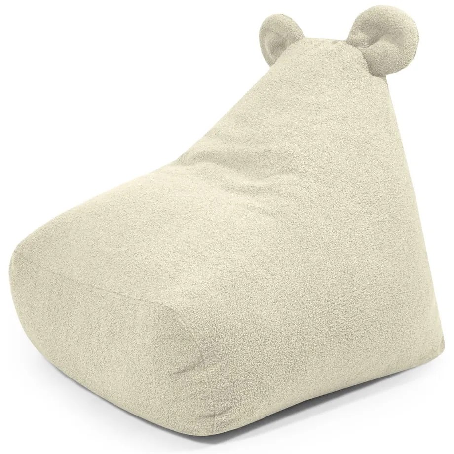 Kremowy dziecięcy worek do siedzenia z materiału bouclé Snug 80 Bear – SLOWDOWN