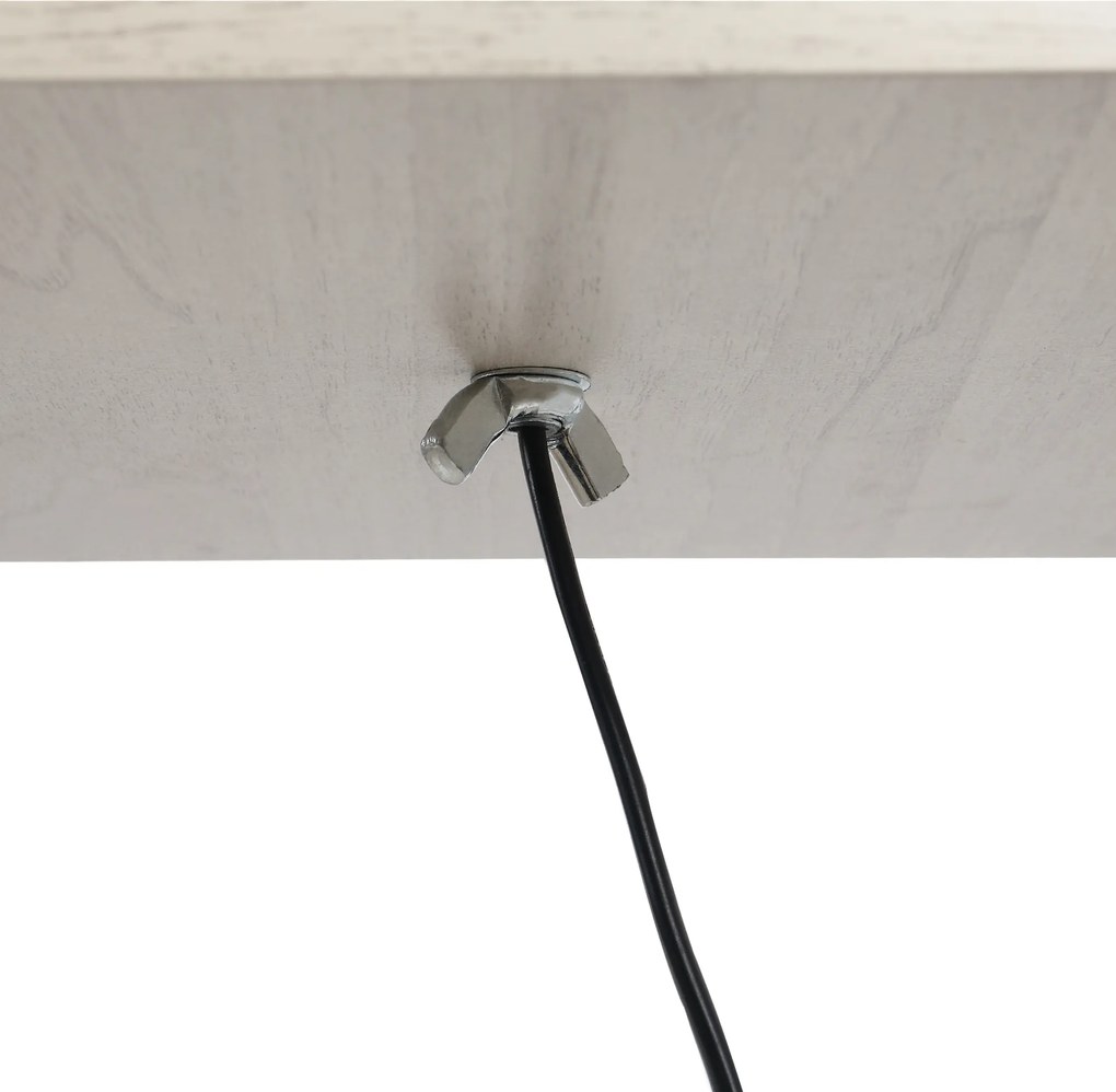 HOMCOM Lampa stojąca z półkami, Lampka stojąca, Drewno, 26 x 26 x 160 cm, do salonu/sypialni (Bez żarówki)