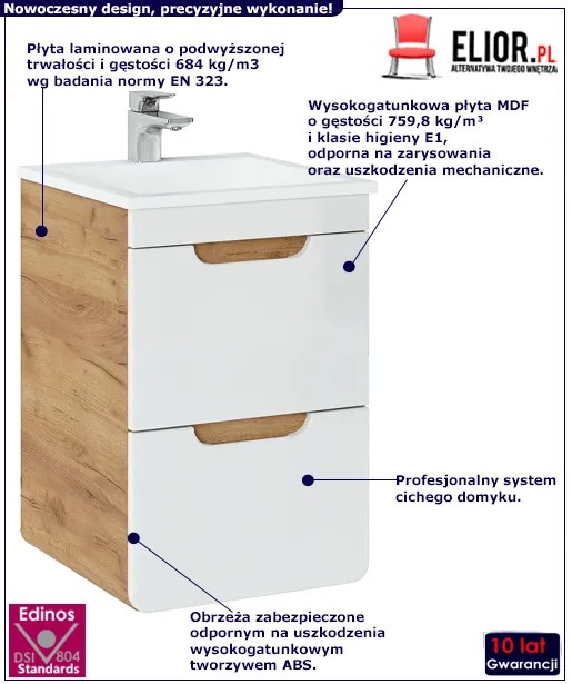 Szafka z umywalką i szufladami M9-H86
