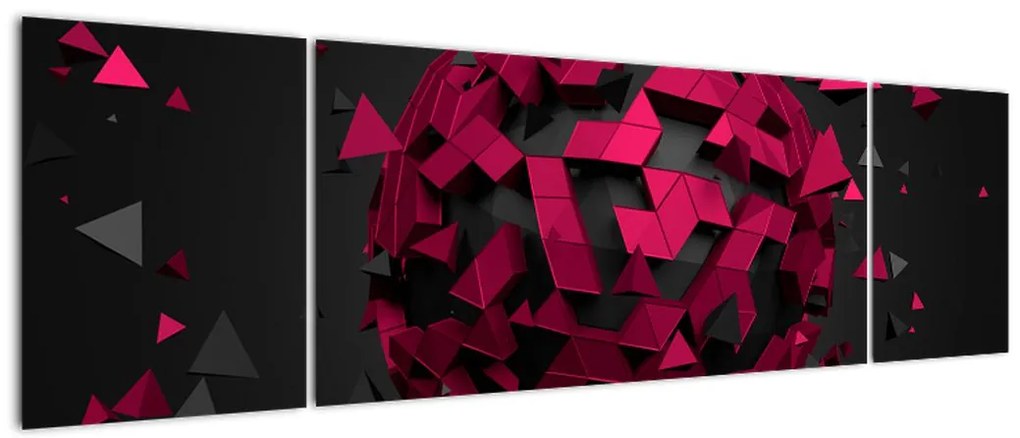 Obraz abstrakcji 3D (170x50 cm)