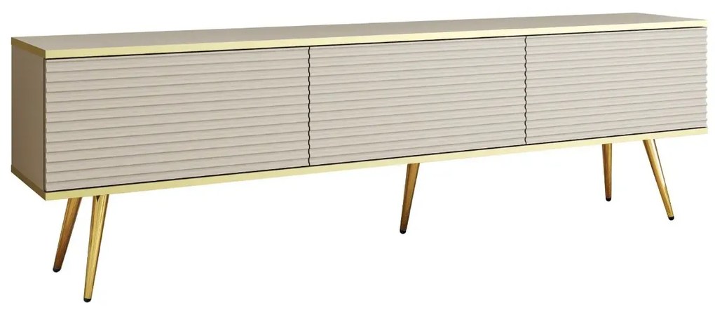 Szafka RTV KARL 3D 175cm wisząca/stojąca kaszmirowy mat PIASKI Meble