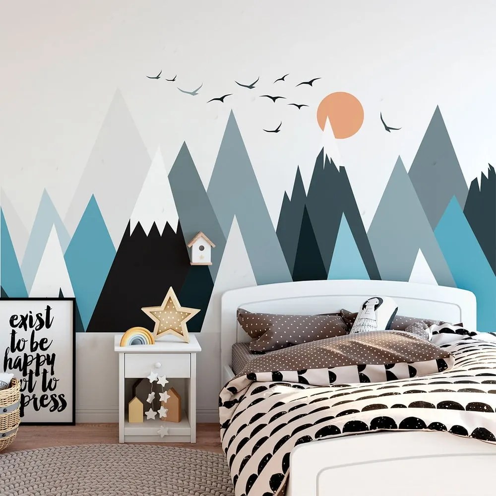 Naklejka ścienna Ambiance Giant Kid Sticker Scandinavian Mountains Parka