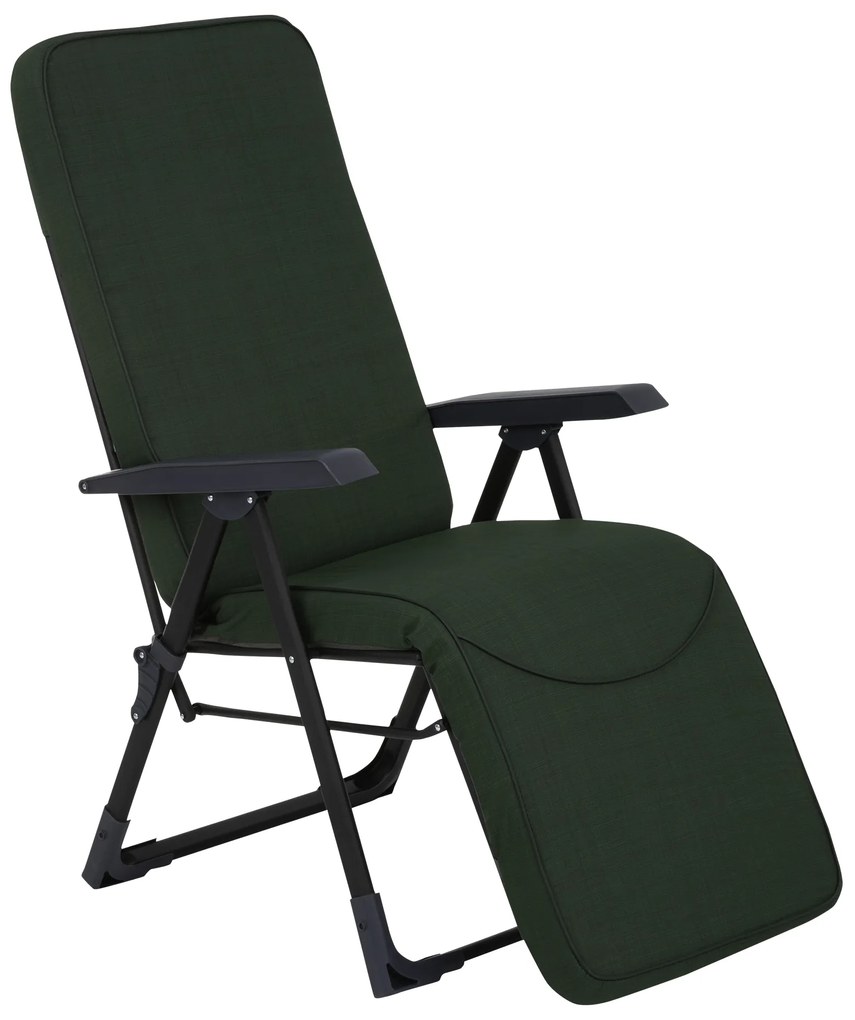 Fotel ogrodowy z podnóżkiem Modena Kwadrat  Plus Black Edition H024-32PB PATIO