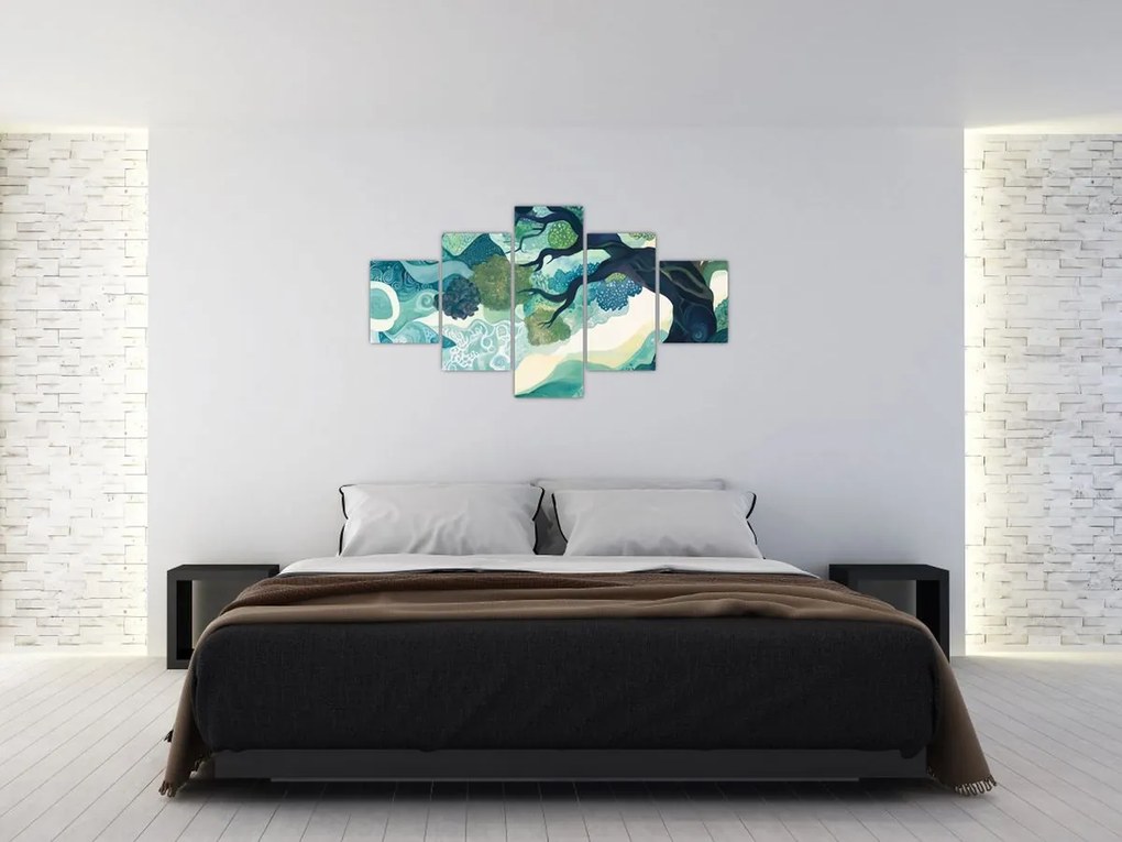 Obraz – Zielona korona drzewa życia (125x70 cm)