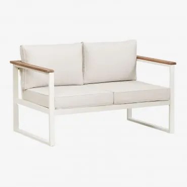 Sofa Ogrodowy 2-osobowy Z Aluminium Lipov Gardenia Biel - Sklum