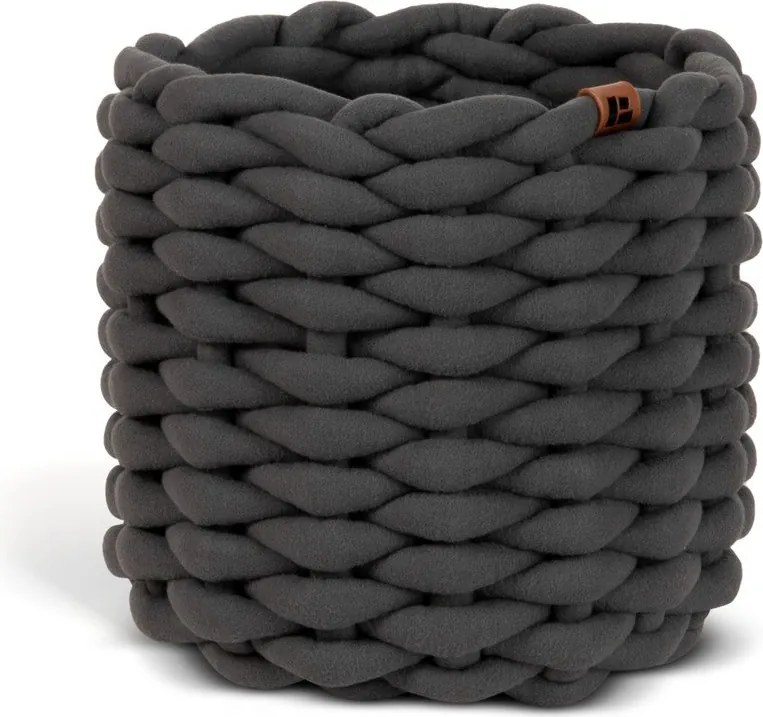 Tekstylny koszyk ø 21x17 cm Peach Skin Round S – Bigso