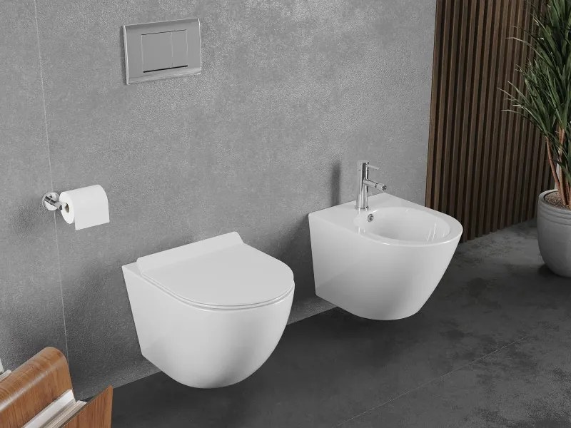 Mexen Lena miska wc Rimless Tornado z deską wolnoopadającą slim, duroplast, biała połysk - 30224000T