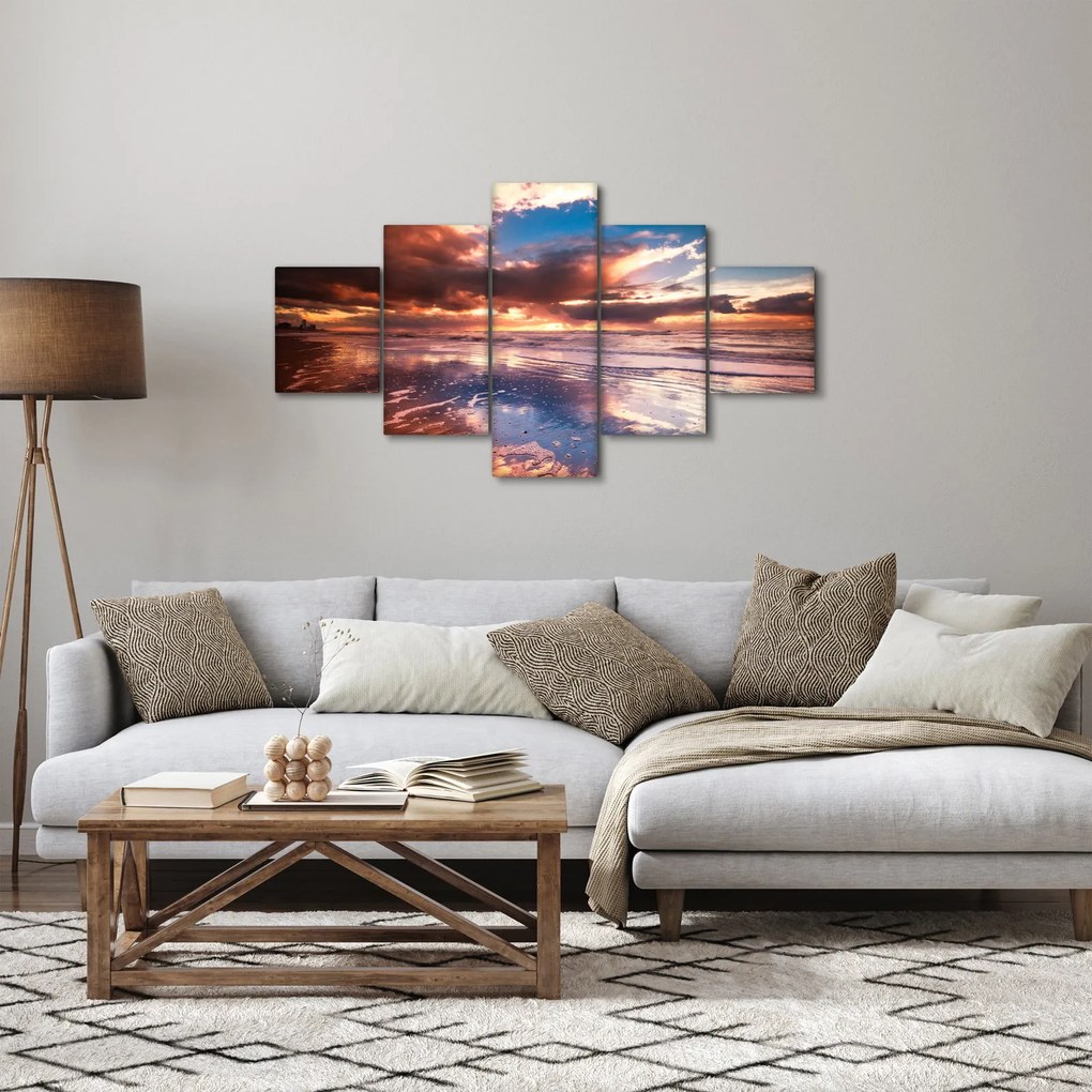 Obraz - Wieczorna plaża (125x70 cm)
