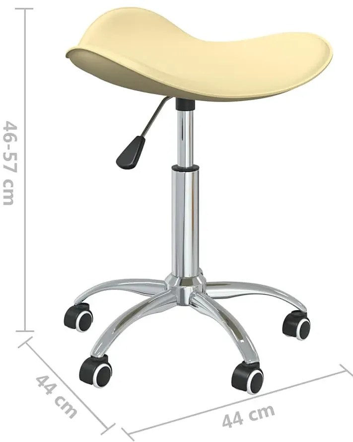 Kremowy regulowany taboret  E3-T49