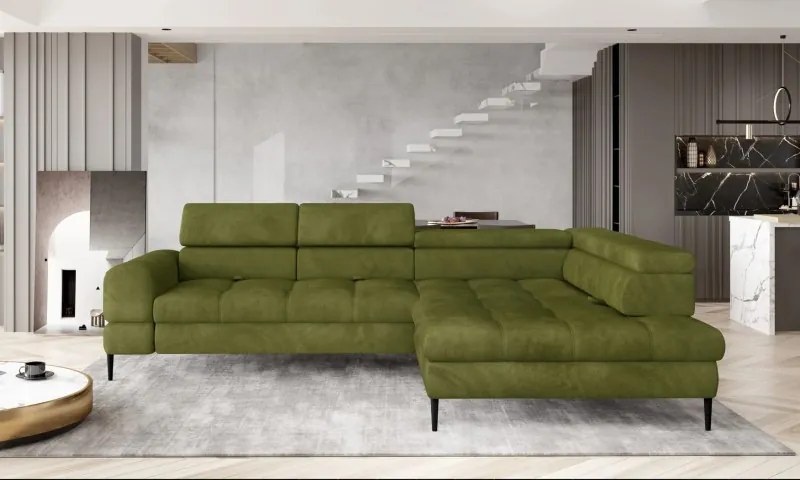 Narożnik VOSS L układ L Prawostronny z funkcją spania i pojemnikiem WERSAL