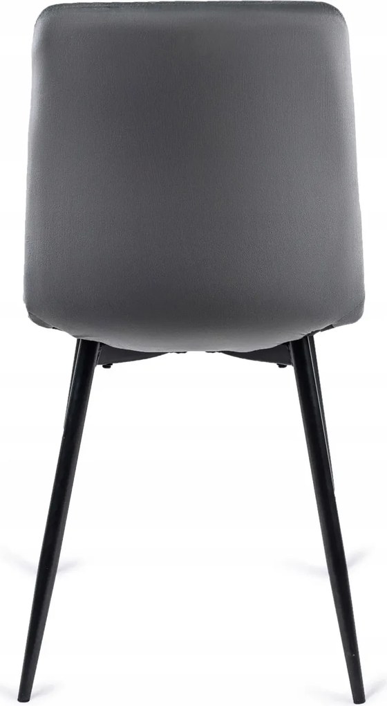 Zestaw Stół Kwadratowy Rozkładany MAX 80-160 cm Dąb Craft/Czarny i 4 Krzesła PERU Szare Welurowe