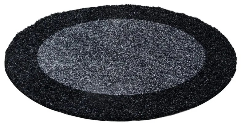 Dywan Shaggy Life antracyt 200 cm x 200 cm koło