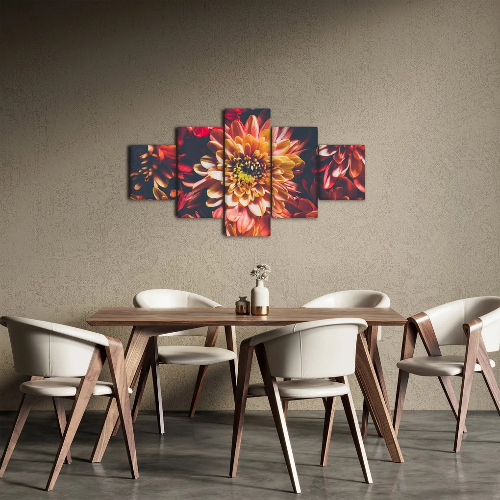 Obraz - Chryzantemy (125x70 cm)