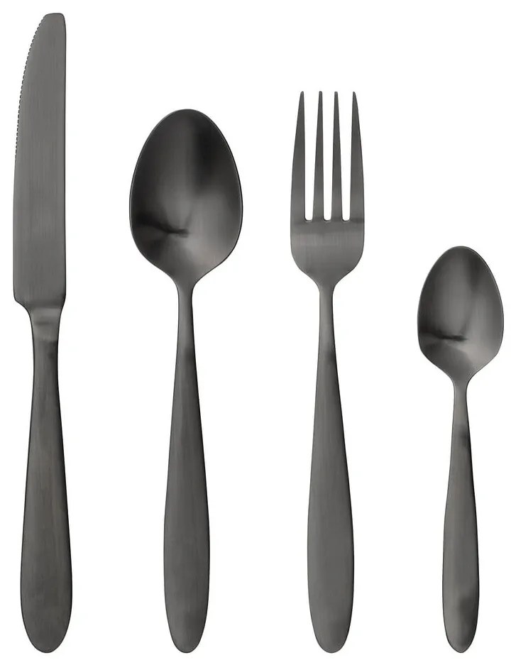 Zestaw 4 czarnych sztućców Bloomingville Cutlery Eleganza