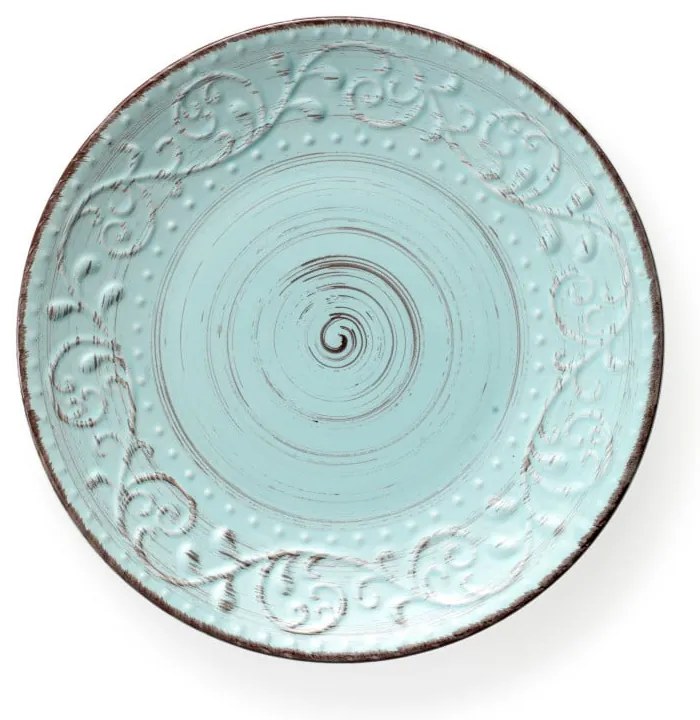 Turkusowy talerz z kamionki Brandani Serendipity, ⌀ 27,5 cm