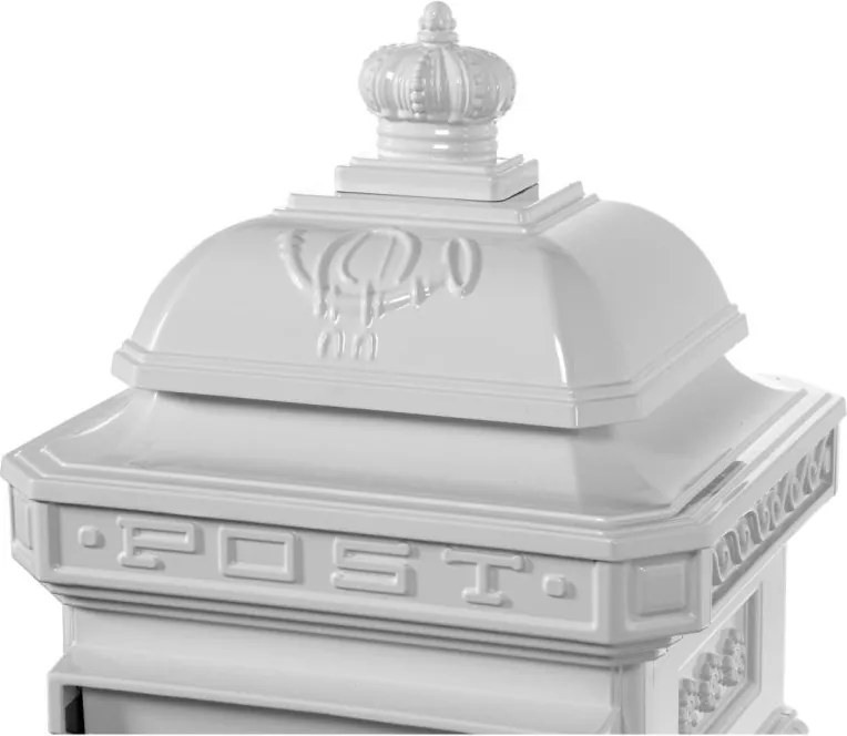 Skrzynka na listy antyczna biała