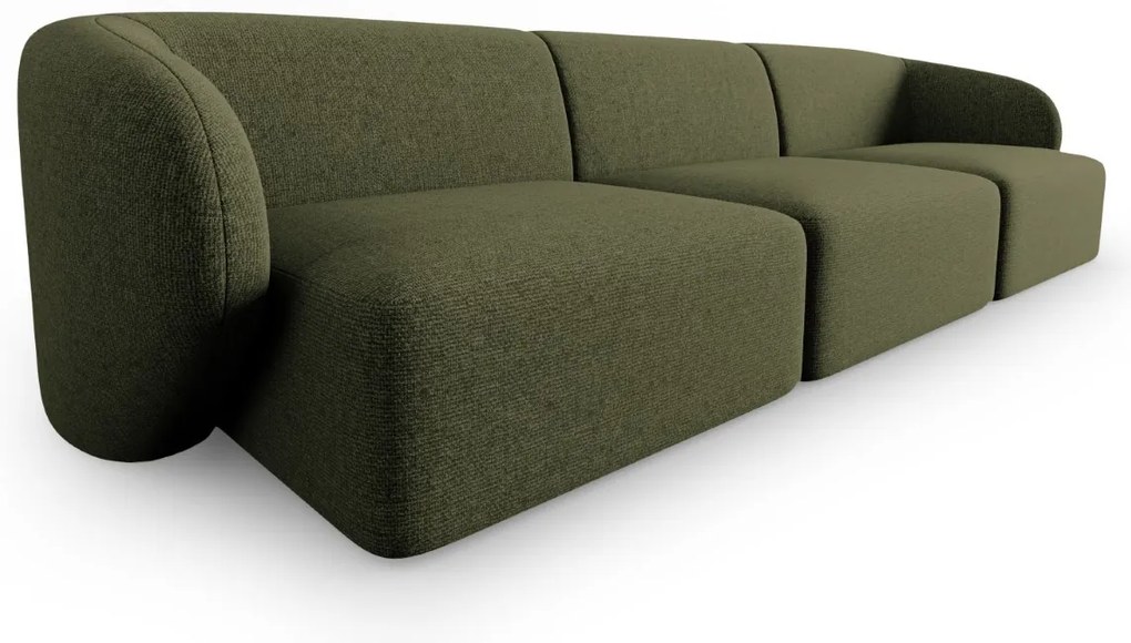 OUTLET Sofa Modułowa Szenil Zielony Melanż 259x85x74 cm Shane od Micadoni