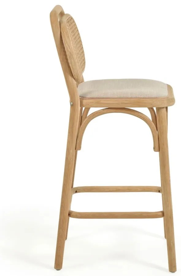 Hoker z litego drewna dębowego w naturalnym kolorze (wysokość siedziska 65 cm) Doriane – Kave Home