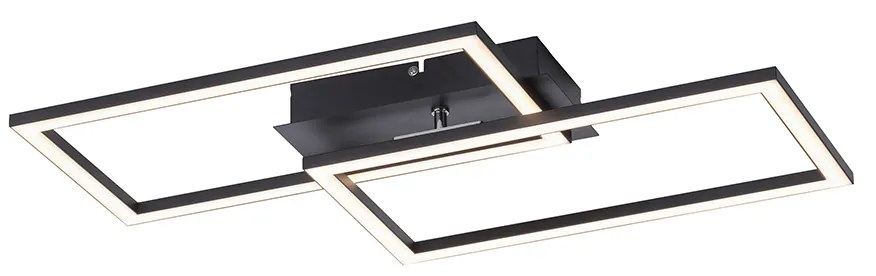 Plafon / Lampy sufitowe czarny w tym LED 3-stopniowy ściemniacz 54 cm - Georgi Nowoczesny Oswietlenie wewnetrzne