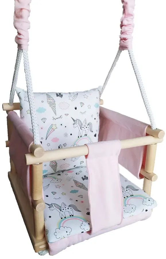 Welwetowa huśtawka 3w1 dla dzieci 6 wzorów R0-W48