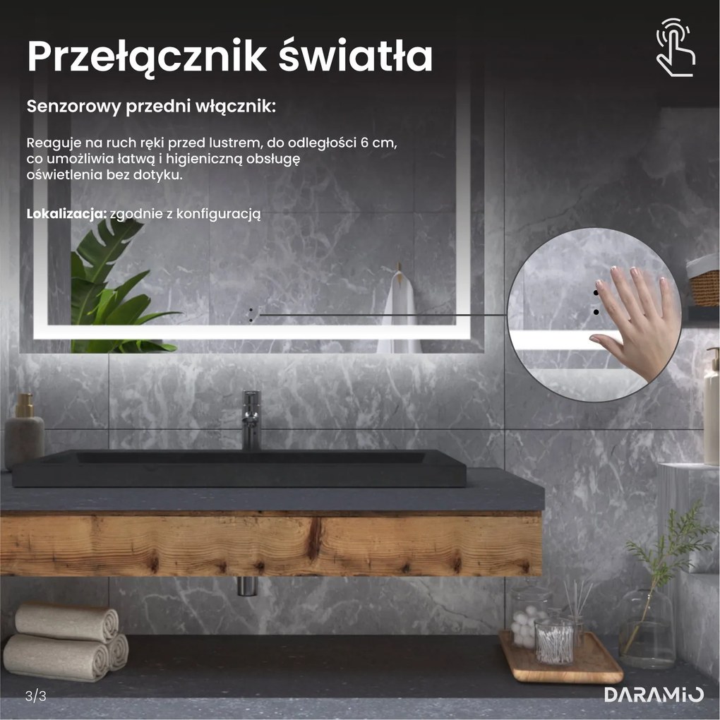 Lustro łazienkowe LED F2