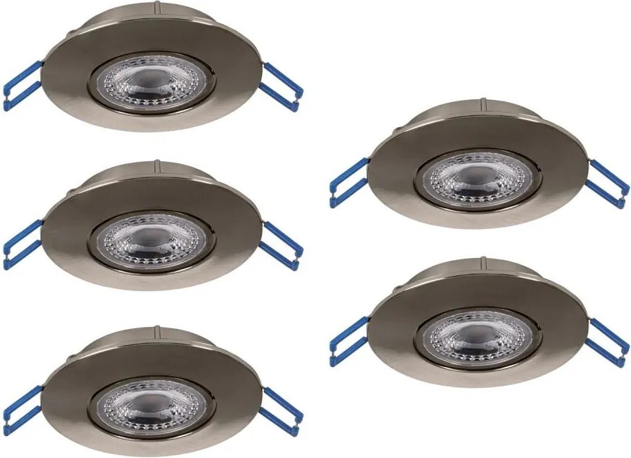 Eglo 300194 - ZESTAW 5xLED Oprawa wpuszczana GEDREZ LED/4,9W/230V Ø 9 cm chrom