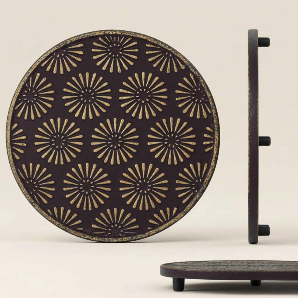 Dzbanek żeliwny z czarkami i podstawką KOGA, 1200 ml