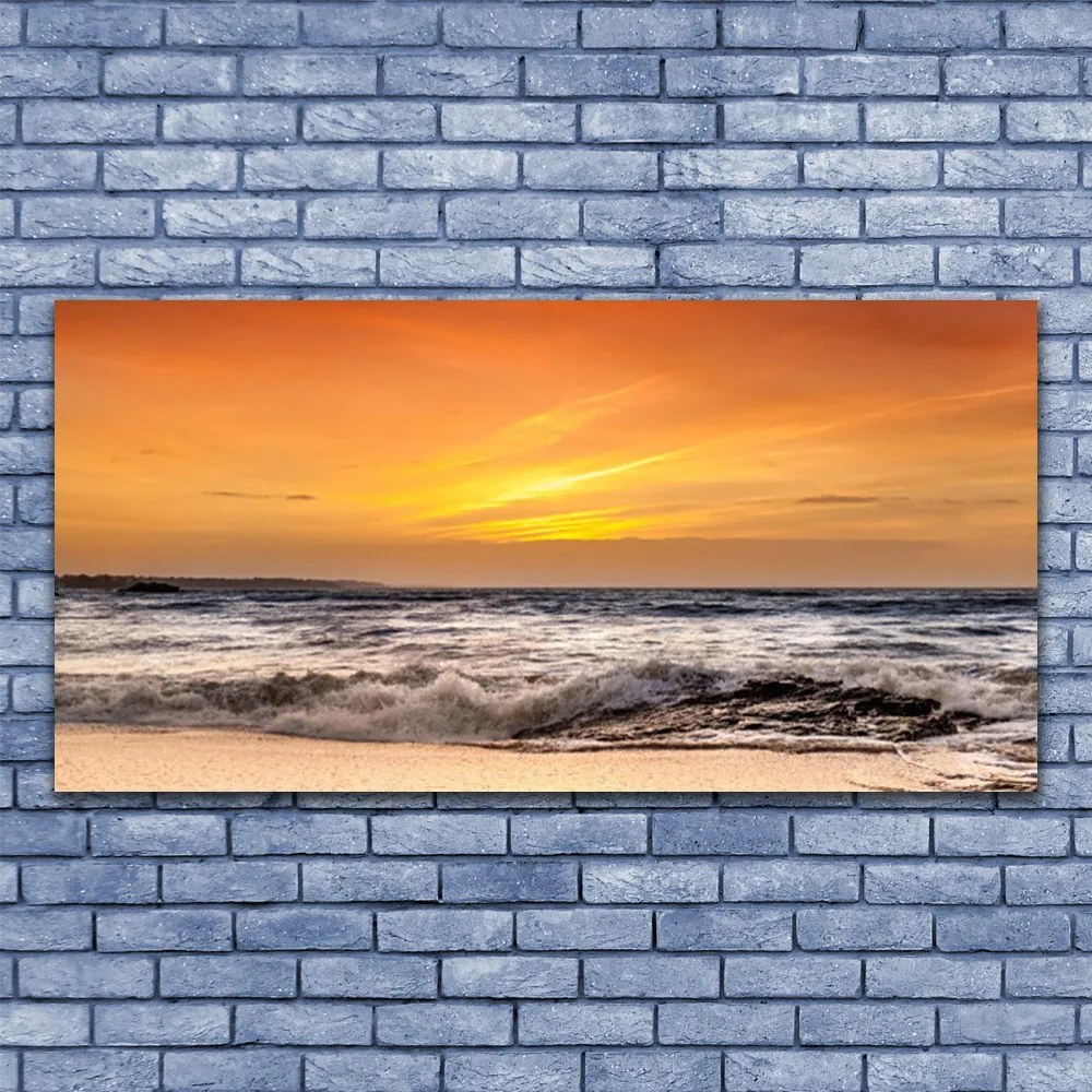 Obraz canvas Słoneczne Refleksy na Falach