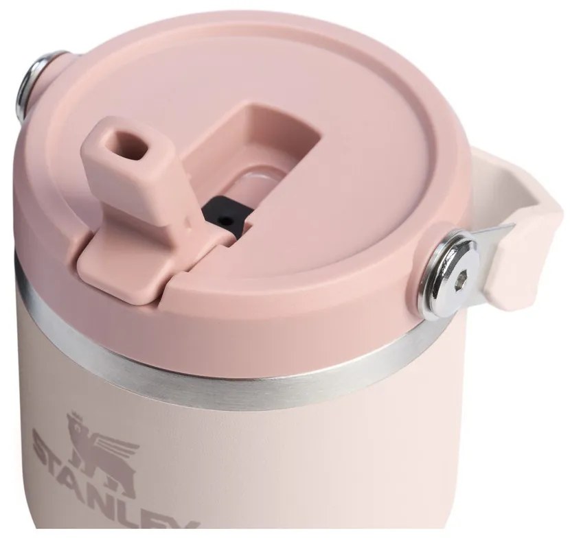 Jasnoróżowy termos ze stali nierdzewnej 600 ml IceFlow™ Flip Straw 2.0 Tumbler Rose Quartz – Stanley