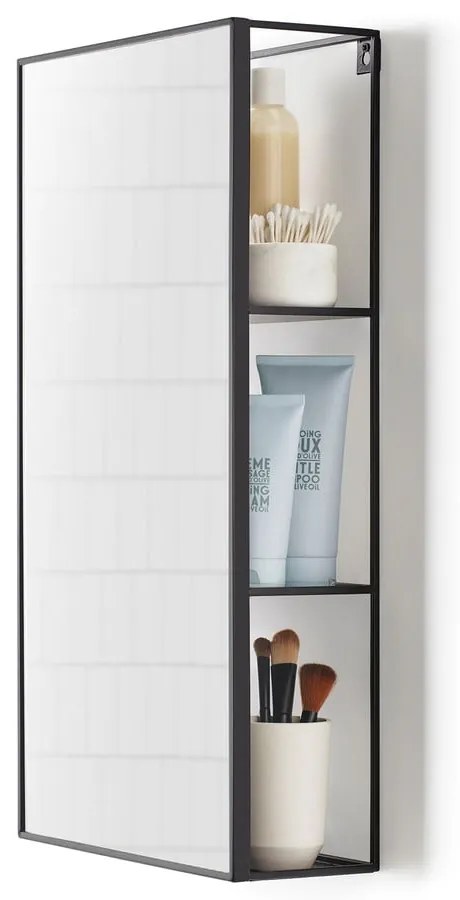 Lustro ścienne z półką 30x62 cm Cubiko – Umbra