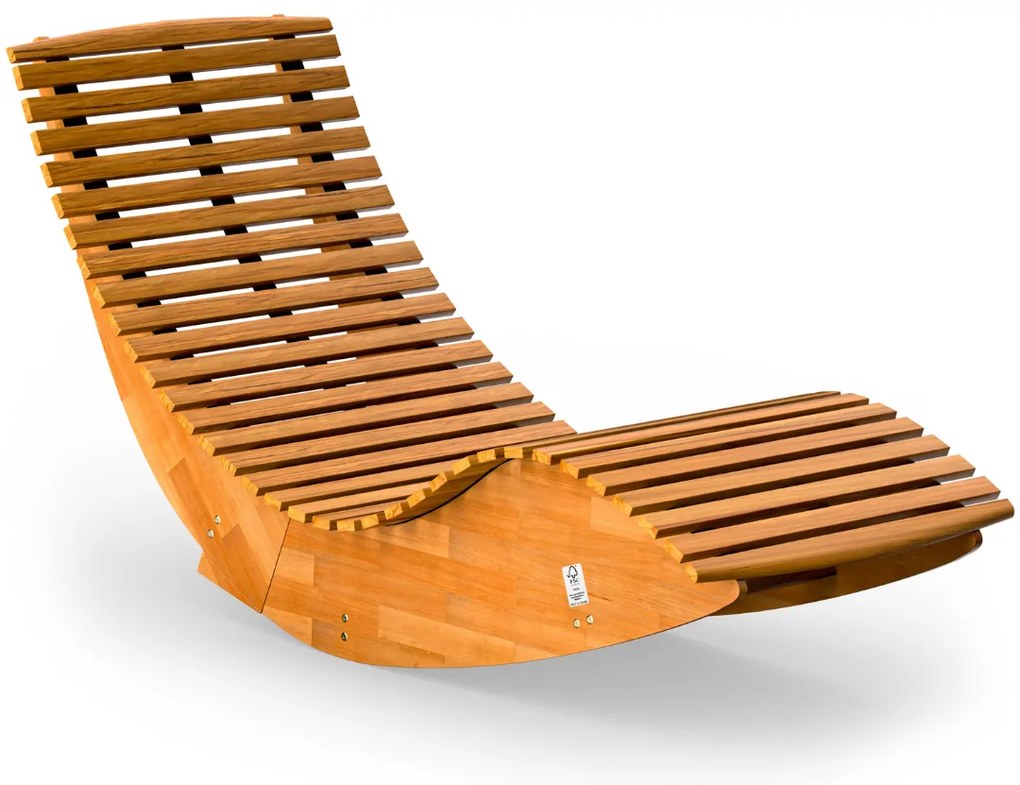 Leżak bujany BALI, 155x60x93cm, naturalny brąz Casaria