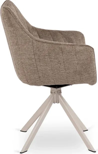 Zestaw Stół Rozkładany VERONA 160-240 cm Biały Marmur/Kaszmir i 4 Krzesła ASPEN 2 Beżowe