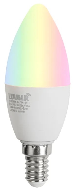 E14 Ściemniana żarówka LED C37 Opal 4,9W 470lm 2700-6500K