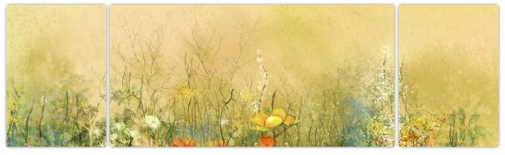 Obraz - Malowana łąka (170x50 cm)