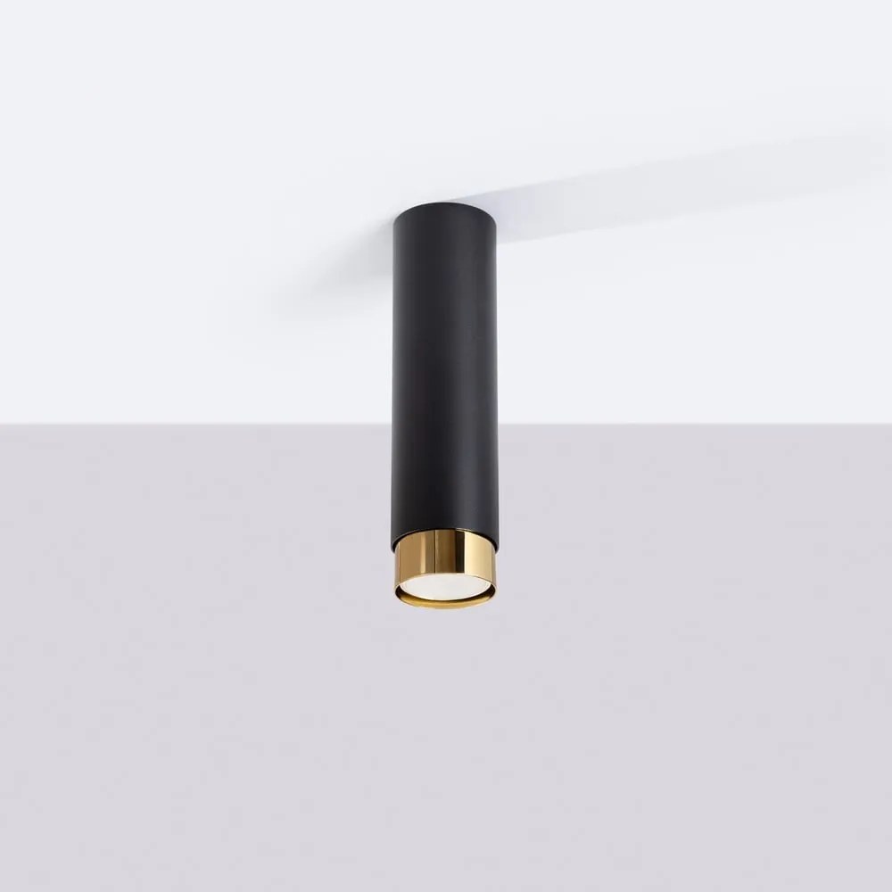 Lampa sufitowa w czarno-złotym kolorze Crown – Sollux